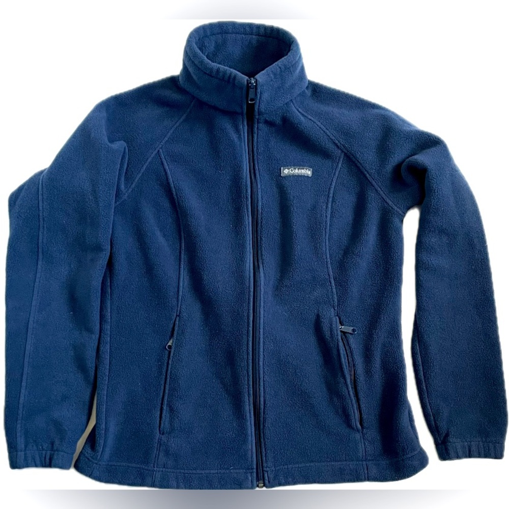 COLUMBIA Benton Blue Fleece ZIP UP JACKET Women’s LARGE RN69724